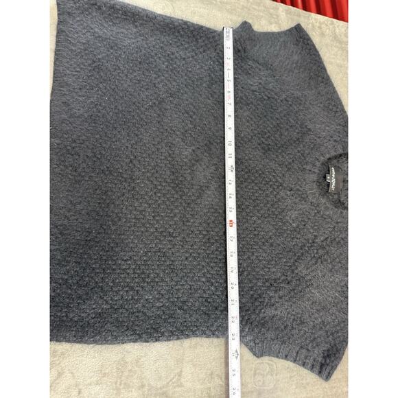 Cynthia Rowley Women’s Angora Blend Knit Sweater Top Black Short Sleeve Small - Picture 7 of 10